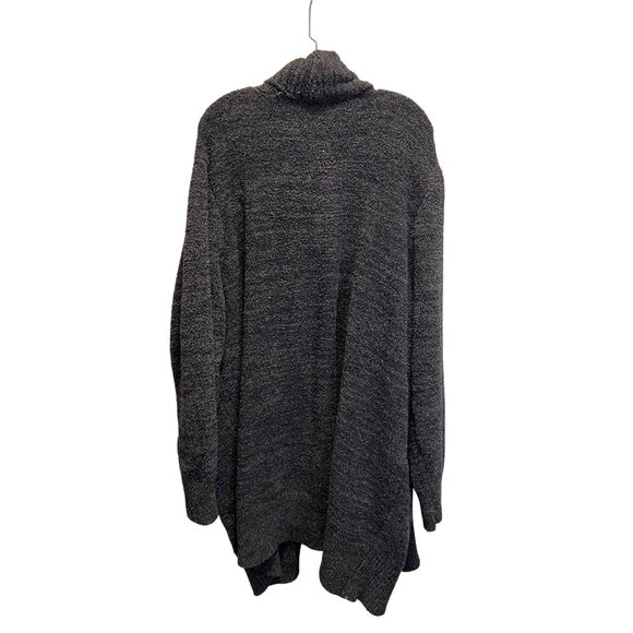 Barefoot Dreams CozyChic Black Cardigan Sweater With Open Front & Pockets 3X - Picture 2 of 6